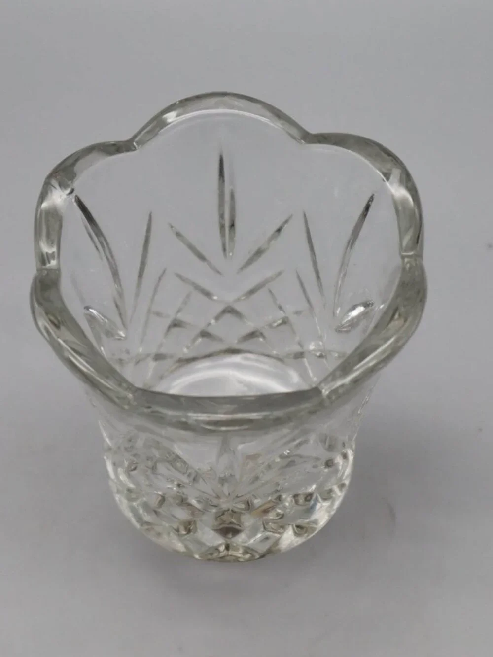 Vintage Homco Clear Glass Votive Candle Holder Sconce Insert Peg Grommet Diamond